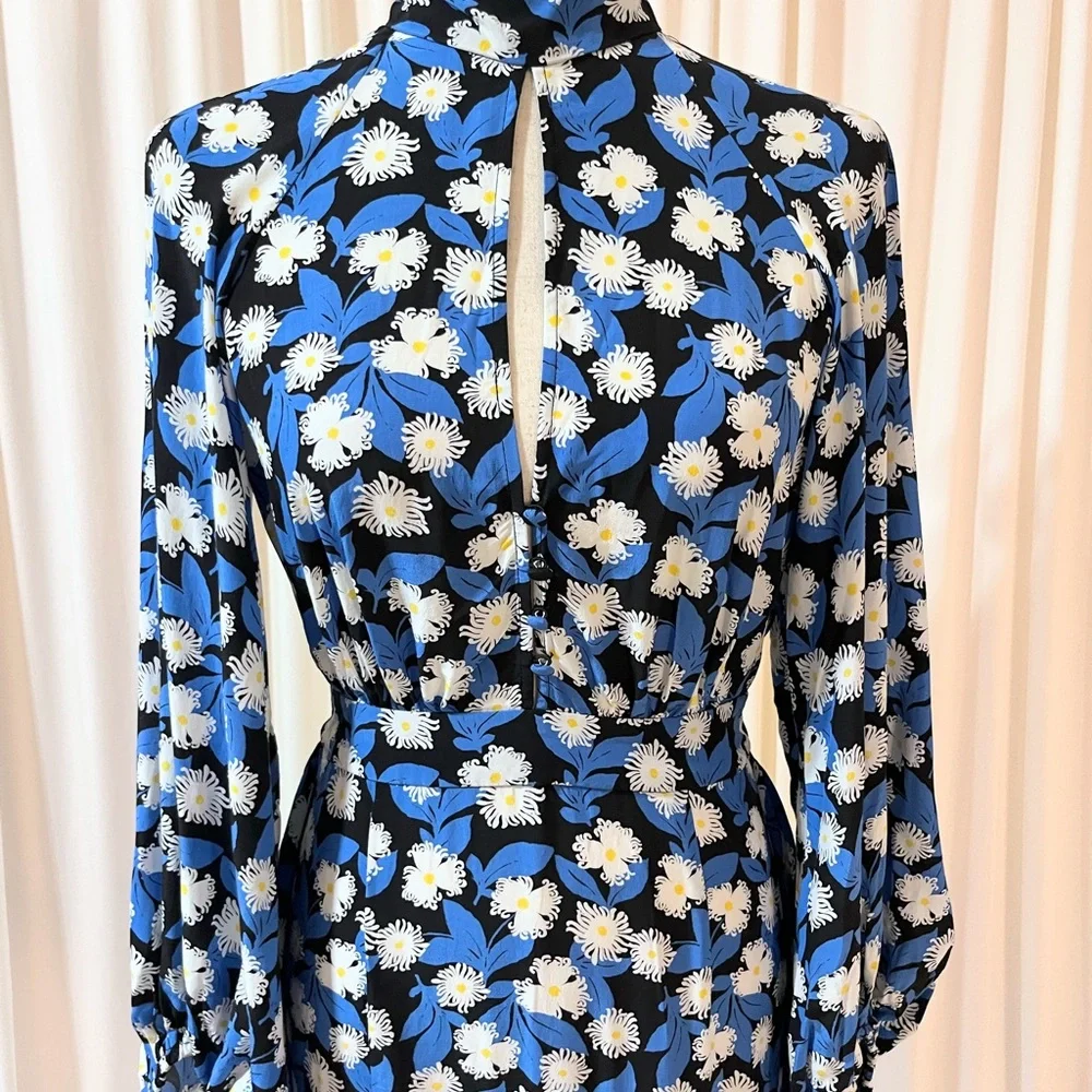 STAUD Danica Floral Long Sleeve Cut Out Maxi Dress - Picture 7 of 10